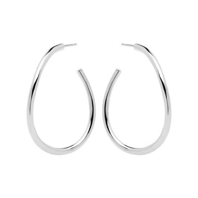 Woman's Earrings PdPaola Yoko Hoop 925 Sterling Silver AR02-087-U