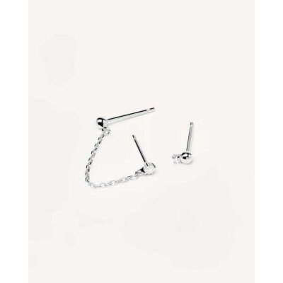 Woman's Earrings PD PAOLA Musketeer Rhodium Plated 925 Sterling Silver AR02-384-U 