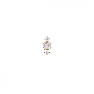 Γυναικείο Μονό Σκουλαρίκι PdPaola Lyn Επιχρυσωμένο Ασήμι 925 Ζιργκόν PG01-734-U