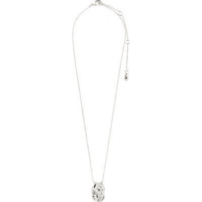 Woman's Necklace Pilgrim Peace Organic Shape Pendant Silver-plated Brass 142236021