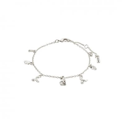 Woman's Bracelet PILGRIM Peace Organic Shape Charm Silver-plated Brass 142236012