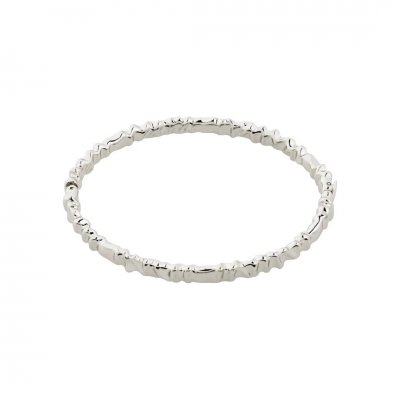 Woman's Bracelet PILGRIM Kindness Wavy Bangle Silver-plated Brass 132246012