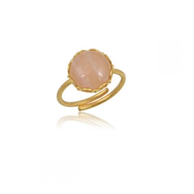 Γυναικείο Δαχτυλίδι Eleni Tsaprali Stone Large Pink Quartz Επιχρυσωμένο 925 Ασήμι Ροζ Χαλαζίας 0229-3 Γυναικείο Δαχτυλίδι Eleni Tsaprali Stone Large Pink Quartz Επιχρυσωμένο 925 Ασήμι Ροζ Χαλαζίας 0229-3