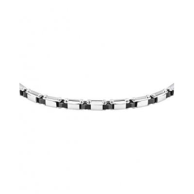 Men's Bracelet Sector Ceramic Stainless Steel/Ceramic Silver Black SAFR41