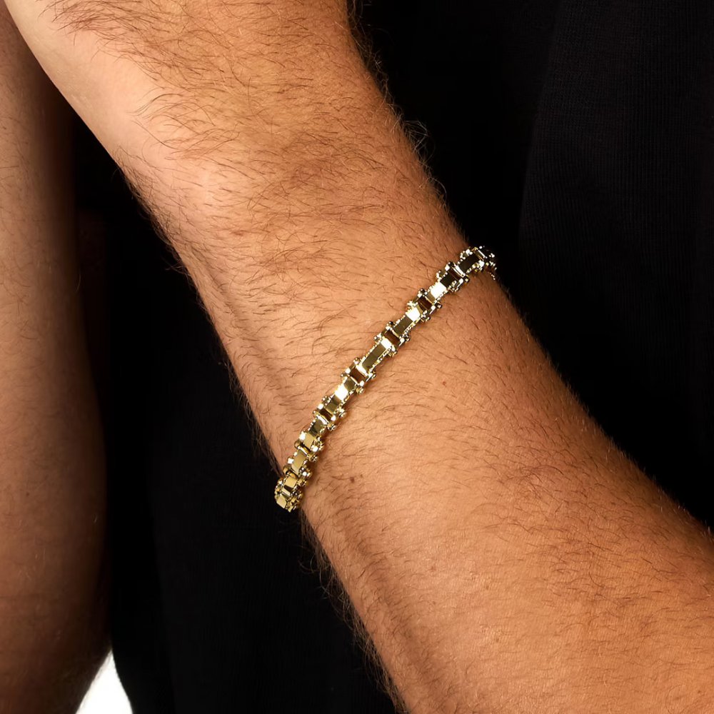 Men's Bracelet Sector Basic Stainless Steel Gold SAFT89