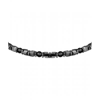 Men's Bracelet Sector Basic Stainless Steel Zirconia Silver/Black SZS97