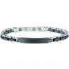 Men's Bracelet Sector Ceramic Stainless Steel/Ceramic Silver Black SAFR06