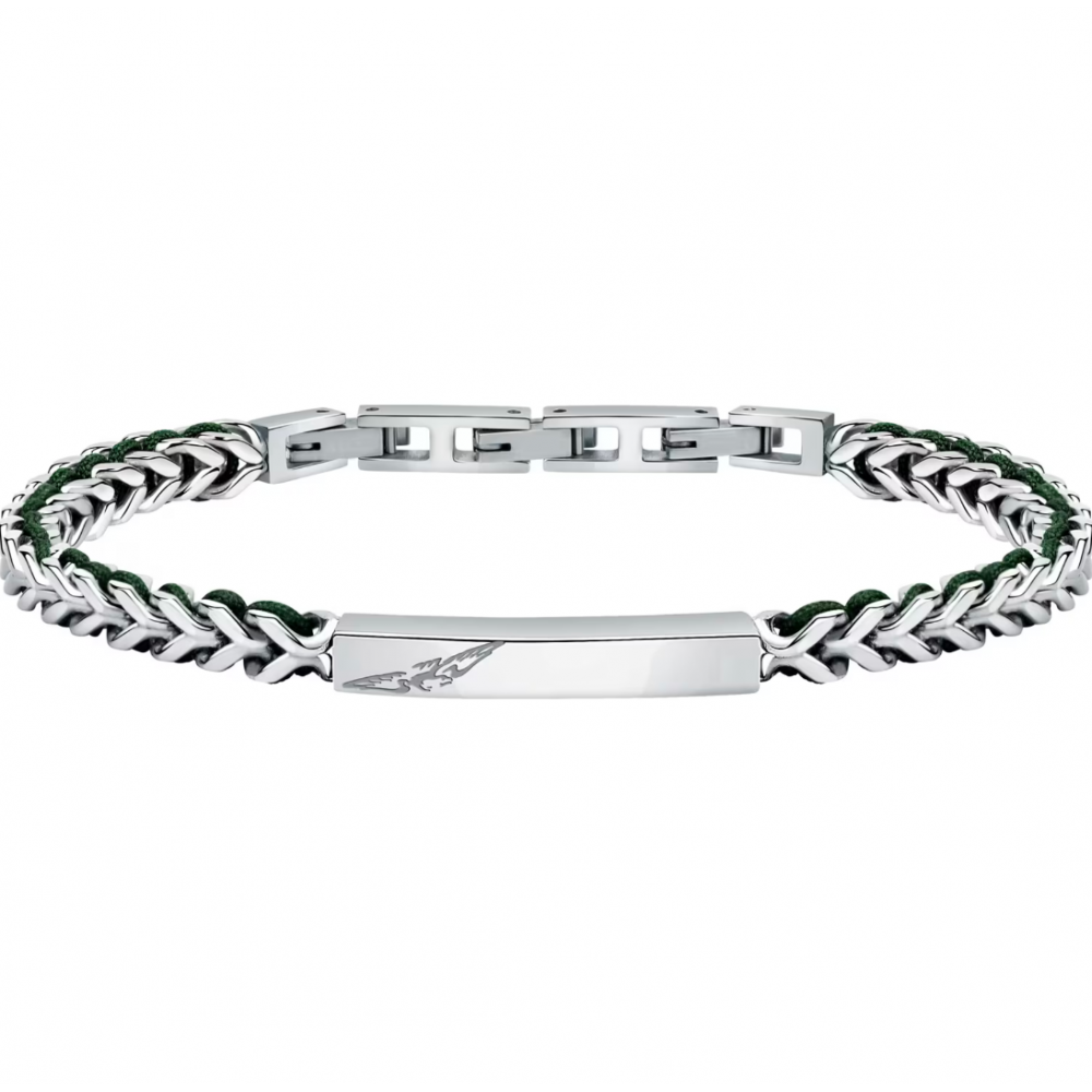 Men's Bracelet Sector Bandy Collection Stainless Steel Silver Green SZV130