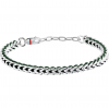 Men's Bracelet Sector Bandy Collection Stainless Steel Silver Green SZV134
