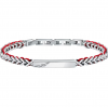 Men's Bracelet Sector Bandy Collection Stainless Steel Silver Red SZV131