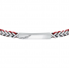 Men's Bracelet Sector Bandy Collection Stainless Steel Silver Red SZV131