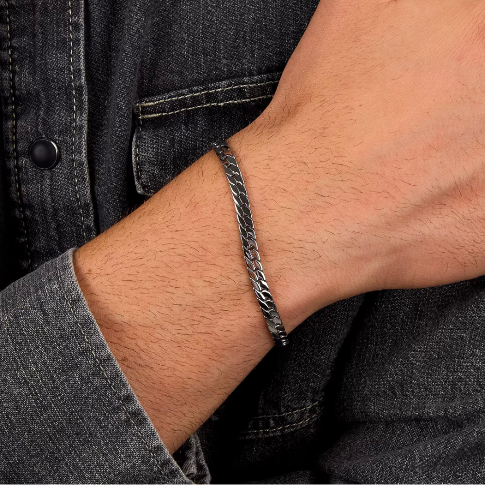 Men's Bracelet Sector Basic Stainless Steel Silver SZS139