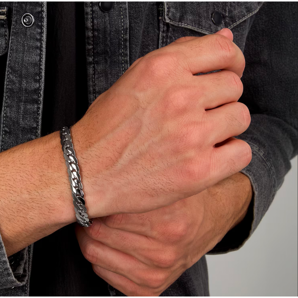 Men's Bracelet Sector Basic Stainless Steel Silver SZS141