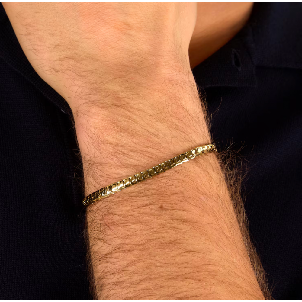 Men's Bracelet Sector Basic Stainless Steel Gold SZS150