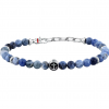 Men's Bracelet Sector Marine Stainless Steel Sodalite Silver SAGJ39