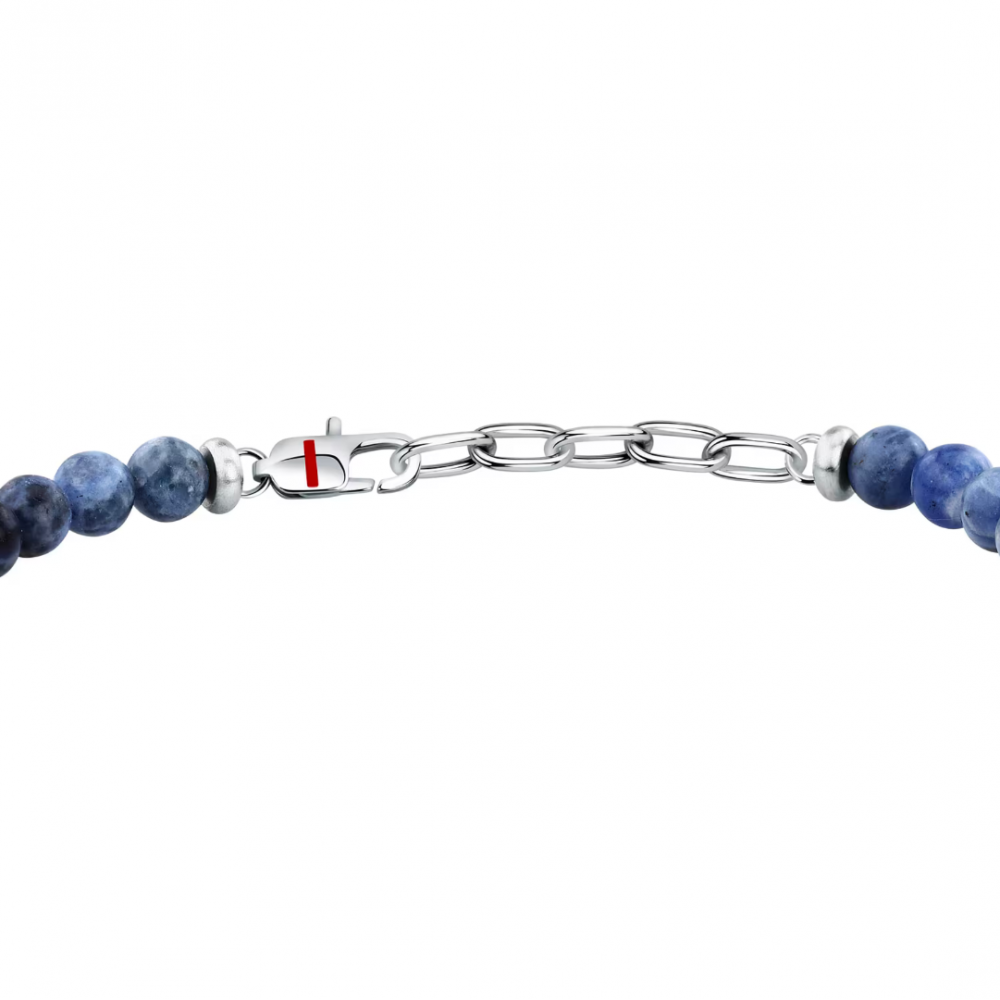 Men's Bracelet Sector Marine Stainless Steel Sodalite Silver SAGJ39