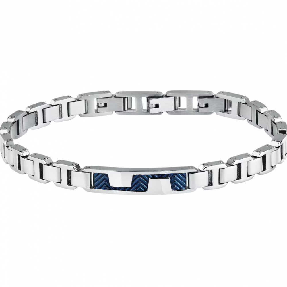 Men's Bracelet Sector Premium Stainless Steel Silver/Blue SAVK14