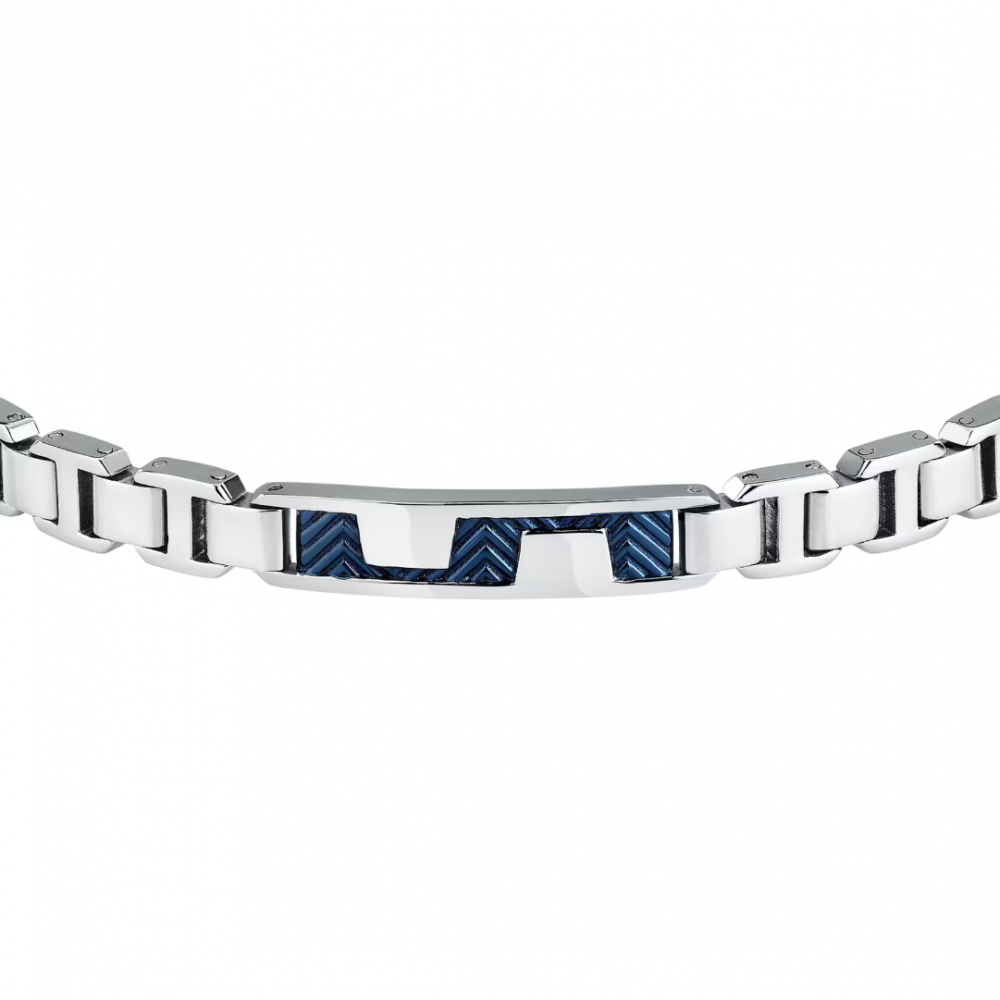 Men's Bracelet Sector Premium Stainless Steel Silver/Blue SAVK14