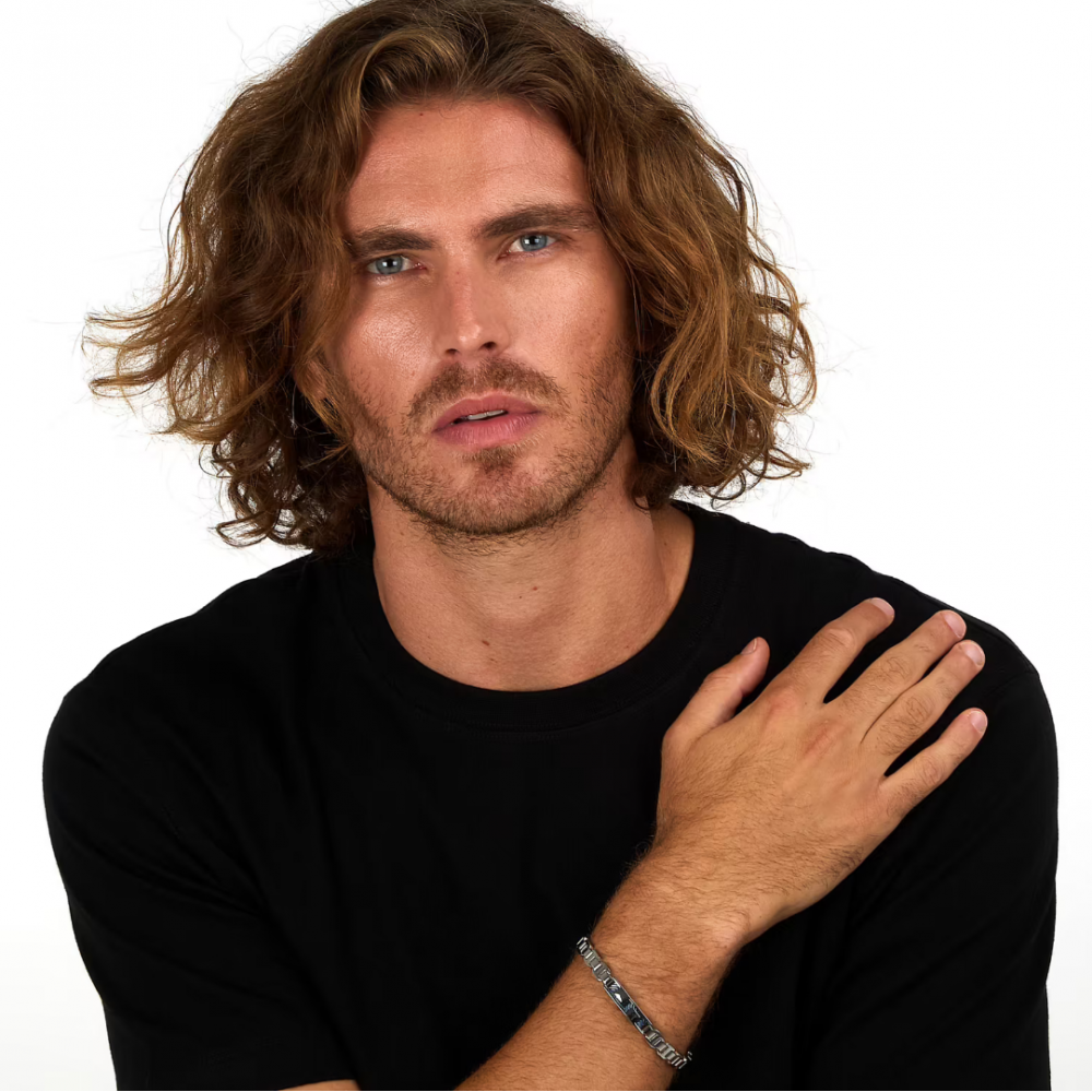 Men's Bracelet Sector Premium Stainless Steel Silver/Blue SAVK14