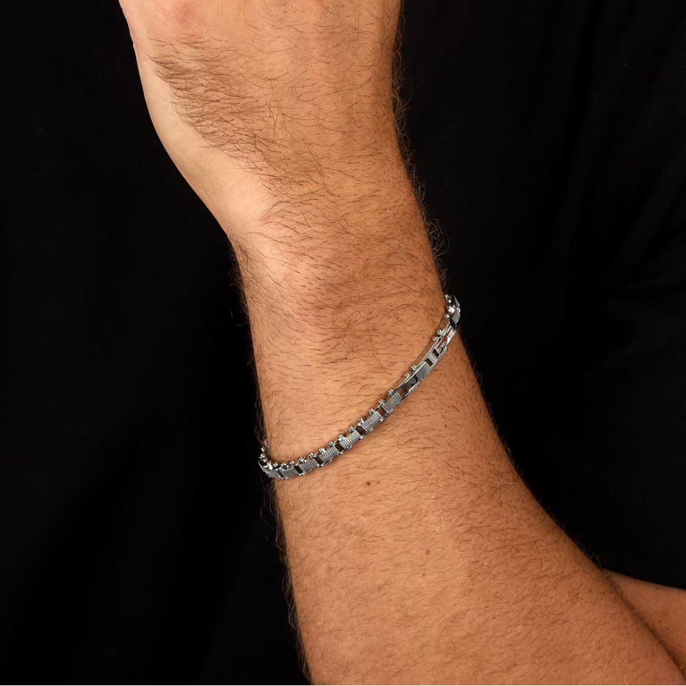 Men's Bracelet Sector Energy Stainless Steel Silver SAFT88