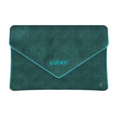 Woman's Velvet Envelope Bag Sorbet Island Lucky