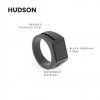 Ανδρικό Δαχτυλίδι Steel & Barnett Hudson Gemstone Black Onyx Collection Ανοξείδωτο Ατσάλι Μαύρος Οψιδιανός SB001