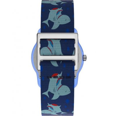 TIMEX Time Machines Multicolor Fabric Strap Sharks TW7C13500