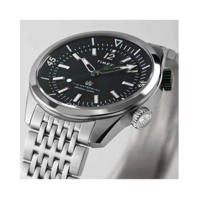 Men's Watch Timex Waterbury Traditional  41mm Stainless Steel Bracelet Silver/Black TW2V49700