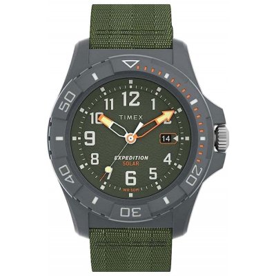 Unisex Ρολόι Timex Expedition North Freedive Solar Συνθετικό Λουράκι Πράσινο TW2V40400