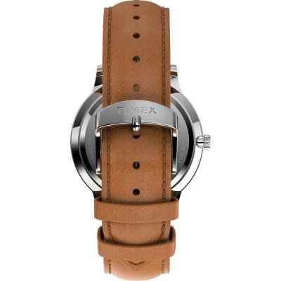 Ανδρικό Ρολόι Timex Waterbury 40mm Δερμάτινο Καφέ Λουράκι TW2U97200