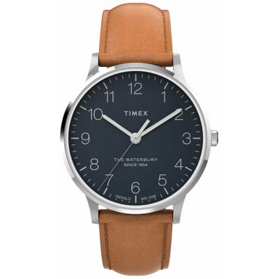 Ανδρικό Ρολόι Timex Waterbury 40mm Δερμάτινο Καφέ Λουράκι TW2U97200