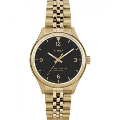 Timex Woman's Watch Waterbury 34mm Gold Stainless Steel Bracelet TW2R69300