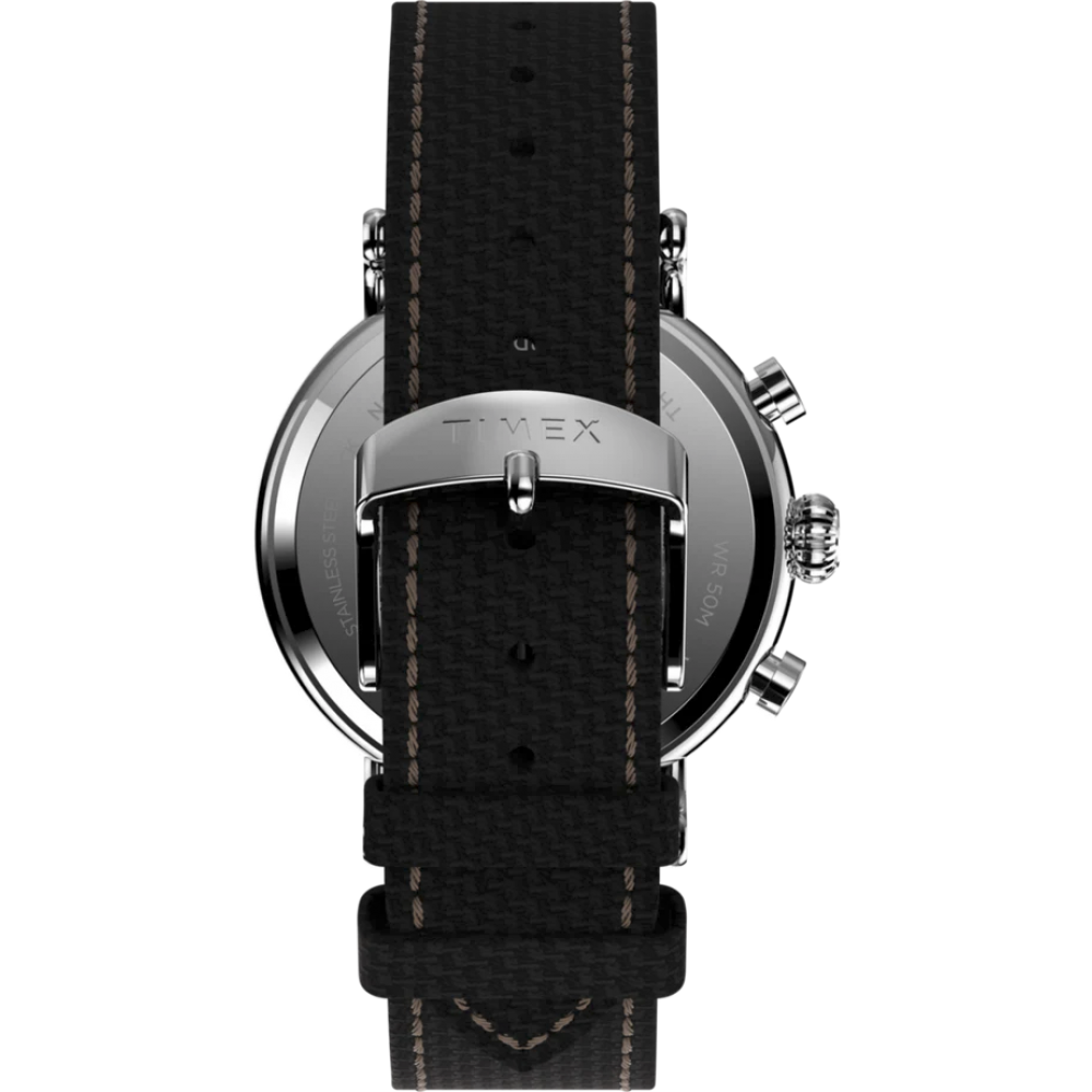 Ανδρικό Ρολόι Timex Standard Chronograph 41mm Δερμάτινο Μαύρο Λουράκι TW2V43700
