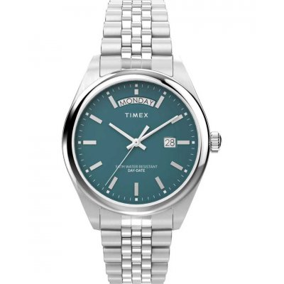 Ανδρικό Ρολόι Timex Legacy 41mm Ανοξείδωτο Ατσάλι Μπρασελέ Ασημί/Πράσινο TW2V68000