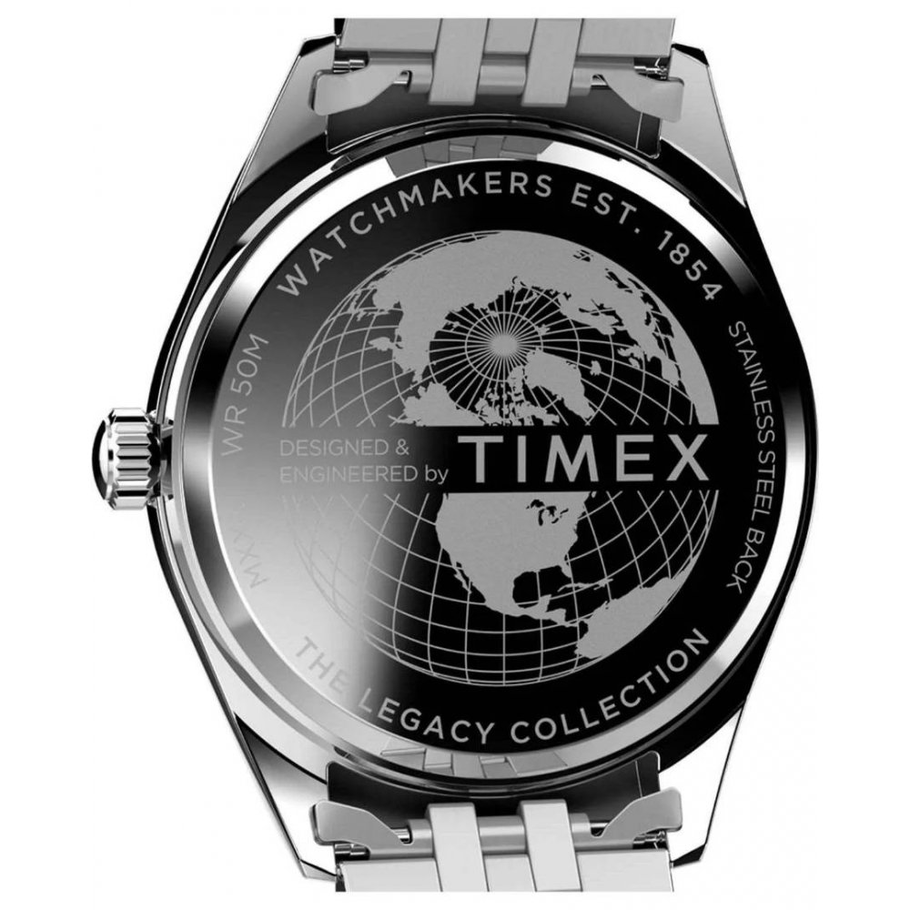 Ανδρικό Ρολόι Timex Legacy 41mm Ανοξείδωτο Ατσάλι Μπρασελέ Ασημί/Πράσινο TW2V68000