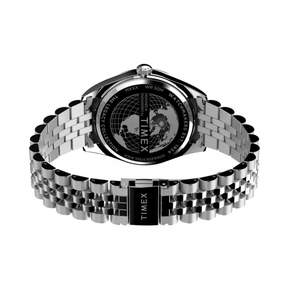 Ανδρικό Ρολόι Timex Legacy 41mm Ανοξείδωτο Ατσάλι Μπρασελέ Ασημί/Πράσινο TW2V68000