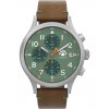 Ανδρικό Ρολόι Timex Expedition North Sierra Chronograph 42mm Biosourced Δερμάτινο Λουράκι Καφέ/Πράσινο TW2W16400 Ανδρικό Ρολόι Timex Expedition North Sierra Chronograph 42mm Biosourced Δερμάτινο Λουράκι Καφέ/Πράσινο TW2W16400