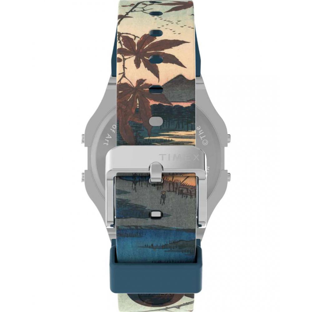 Unisex Ρολόι Timex Lab x The MET Hiroshige Chronograph 34mm Πολύχρωμο Πλαστικό Λουράκι TW2W25300