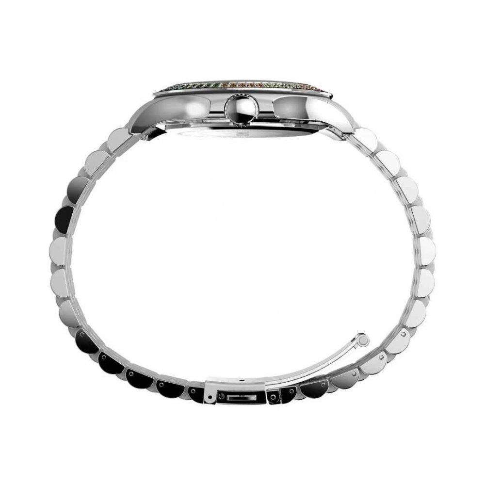 Γυναικείο Ρολόι Timex Kaia 40mm Ανοξείδωτο Ατσάλι Μπρασελέ Ασημί Πολύχρωμα Ζιργκόν TW2W33000
