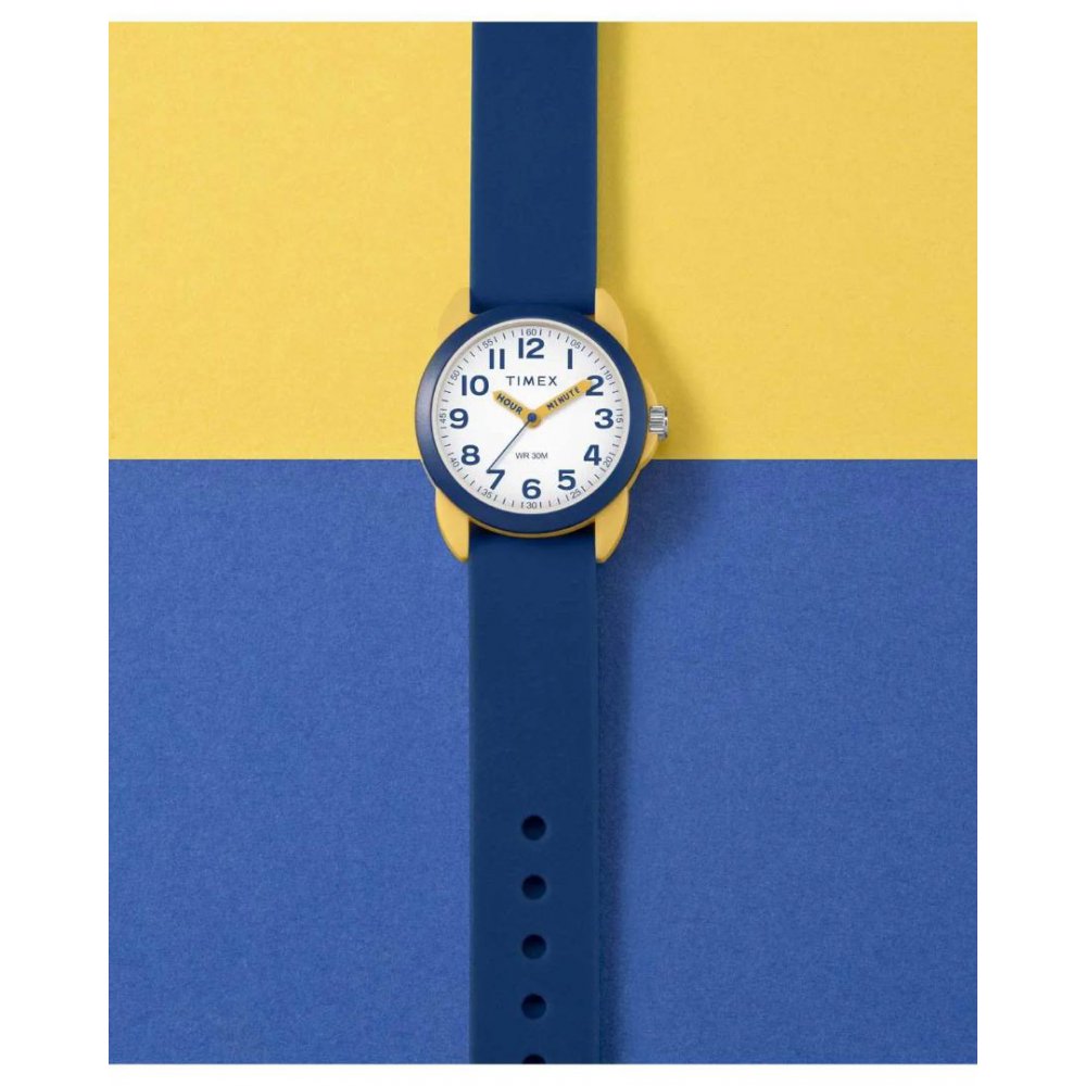 Παιδικό Ρολόι Timex Time Machines 30mm Μπλε Λουράκι Σιλικόνης TW2W92100