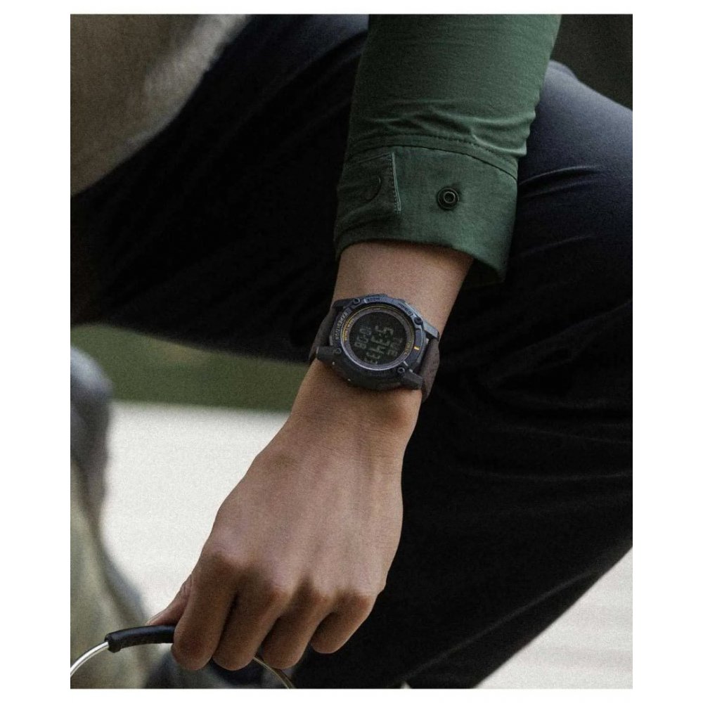 Unisex Ρολόι Timex Expedition North Solar Chronograph Λουράκι Σιλικόνης Καφέ 49mm TW4B33800