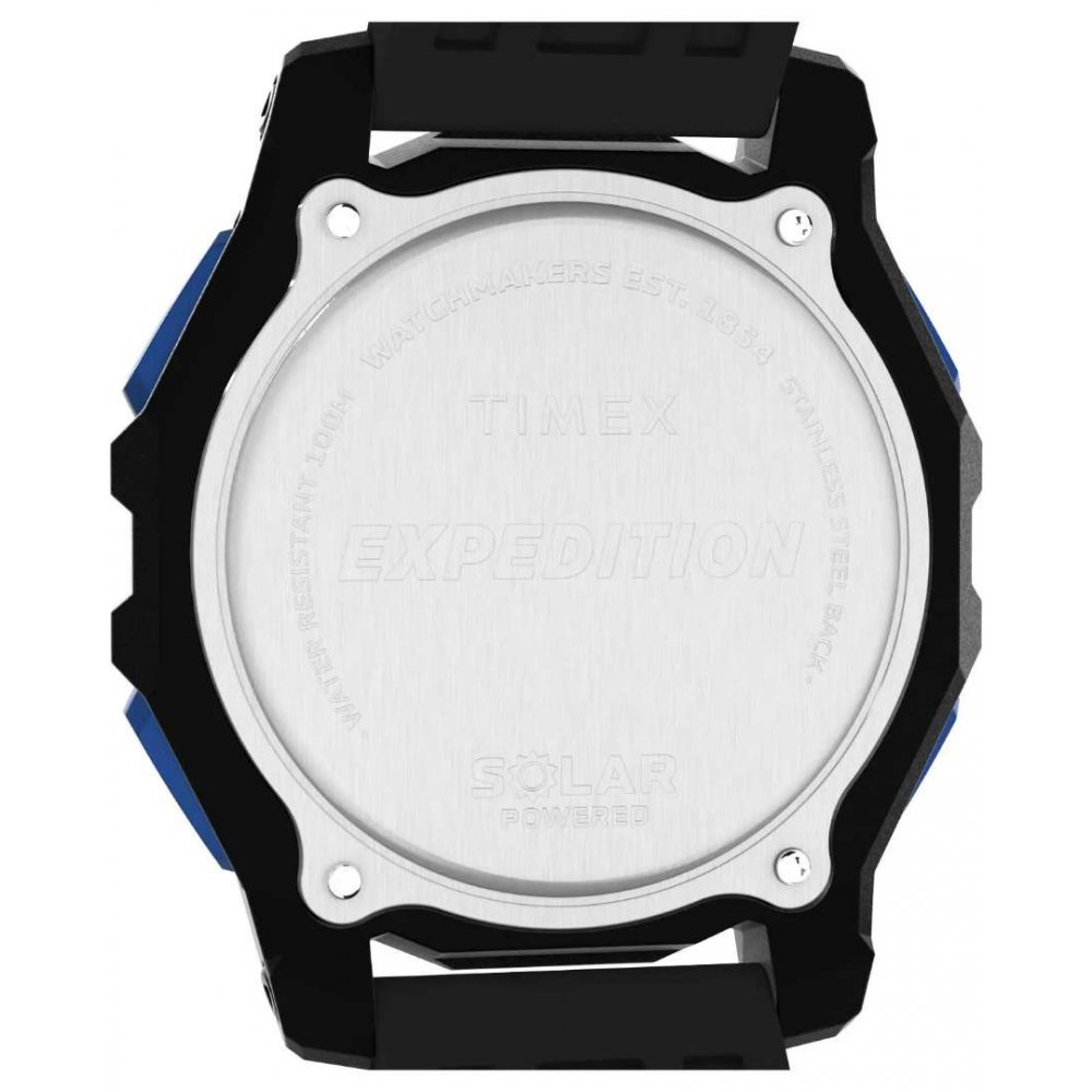 Unisex Ρολόι Timex Expedition North Solar Chronograph Λουράκι Σιλικόνης Μαύρο 49mm TW4B33900
