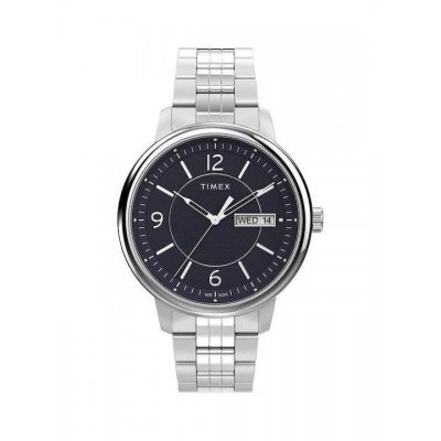 Unisex Watch Timex Chicago 45mm Stainless Steel Bracelet Silver/Black TW2W13600 