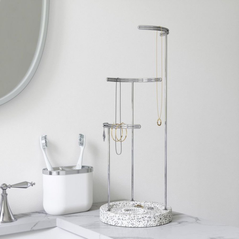 JEWLLERY STAND UMBRA TESORA TERRAZZO GRY/MULT 1009708-1180