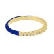 Woman's Ring Verita Gold Plated Sterling Silver Blue Enamel White Zirconia 10127004