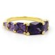 Woman's Ring Verita Gold Plated Sterling Silver Amethyst Zirconia 10127842