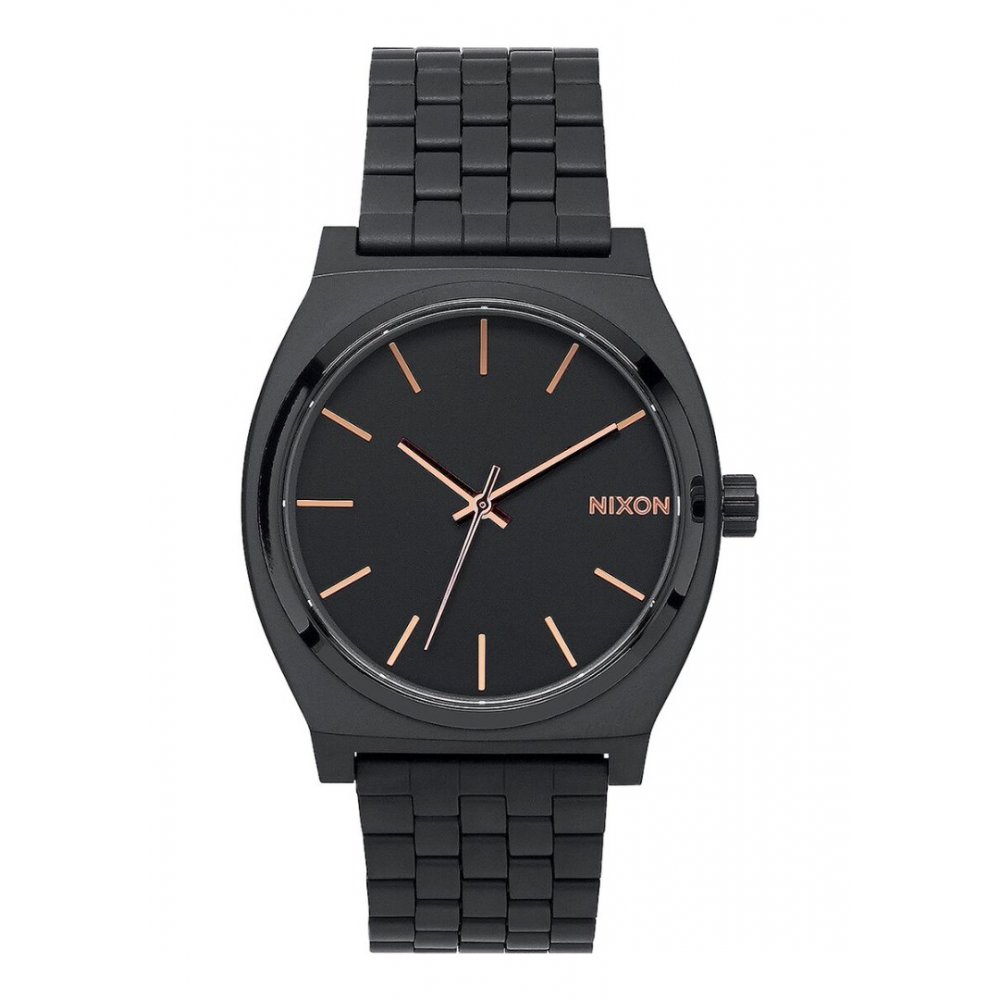 Men s Watch NIXON Time Teller Watch All Black Rose Gold A045 957 00