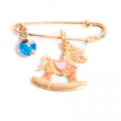 Kid's Brooch Silver Gold Plated