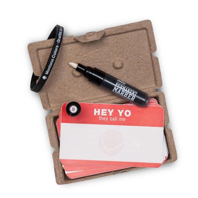 Montana Colors MTN "Hey Yo" Set Stickers With Marker 50pcs Eggshell Red MTN-X.SPPB01126